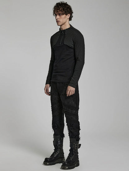 Black Cyber Handsome Long Sleeve T-shirt