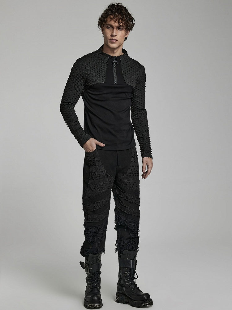 Black Cyber Handsome Long Sleeve T-shirt