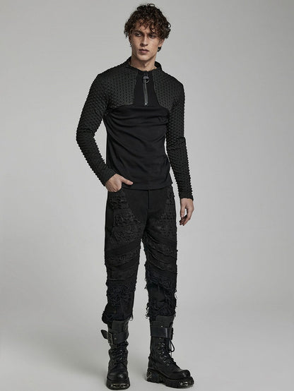 Black Cyber Handsome Long Sleeve T-shirt