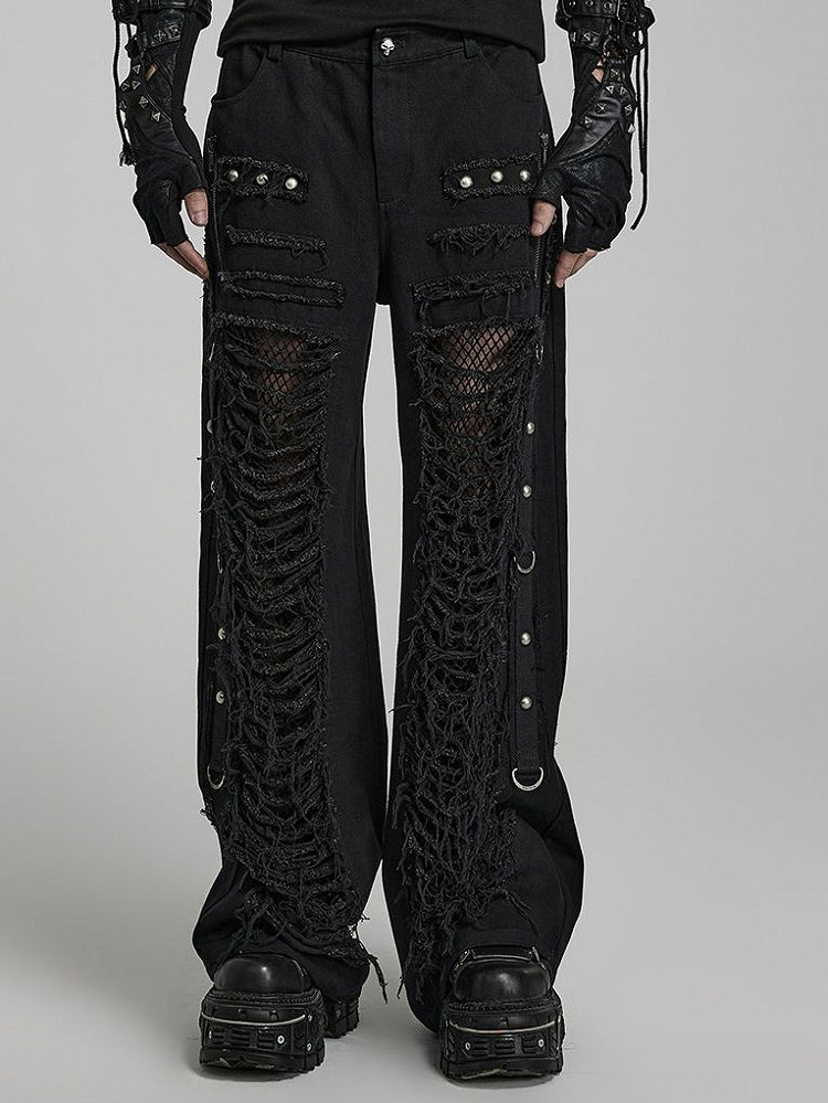 Black Doomsday Ripped Pants