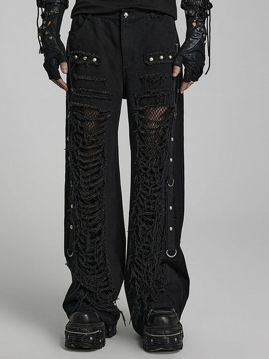 Black Doomsday Ripped Pants