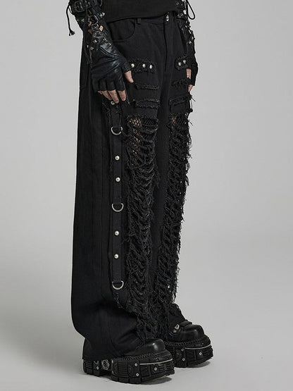 Black Doomsday Ripped Pants