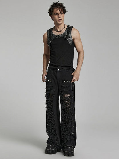 Black Doomsday Ripped Pants