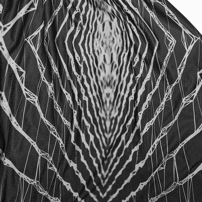 Cyber Knit False Two-Piece Trousers Black and Gray