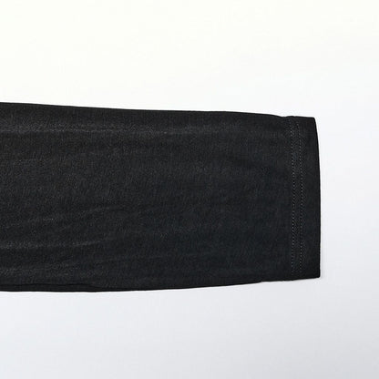 Cyber Knit False Two-Piece Trousers Black and Gray