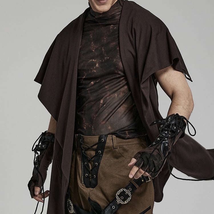 Coffee Punk Hollow-out Design Gloves