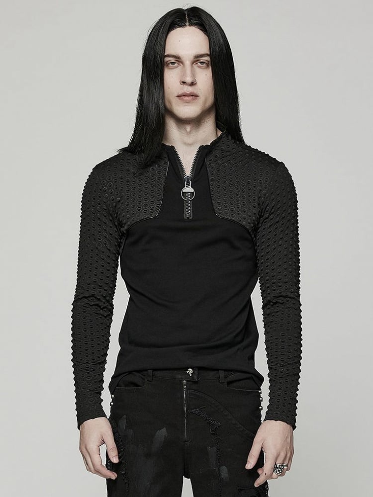 Black Cyber Handsome Long Sleeve T-shirt