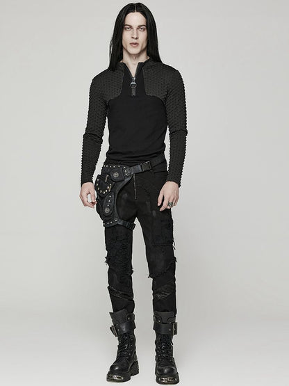 Black Cyber Handsome Long Sleeve T-shirt