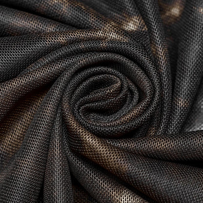 Doomsday Printed Mesh T-shirt Black and Coffee
