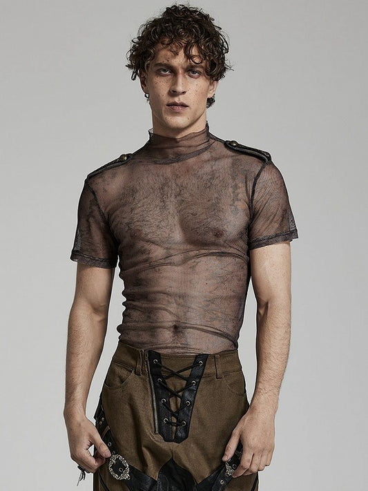 Coffee Doomsday Printed Mesh T-shirt