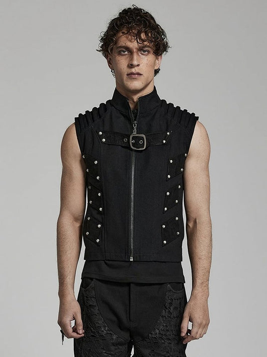 Black Doomsday Punk Vest