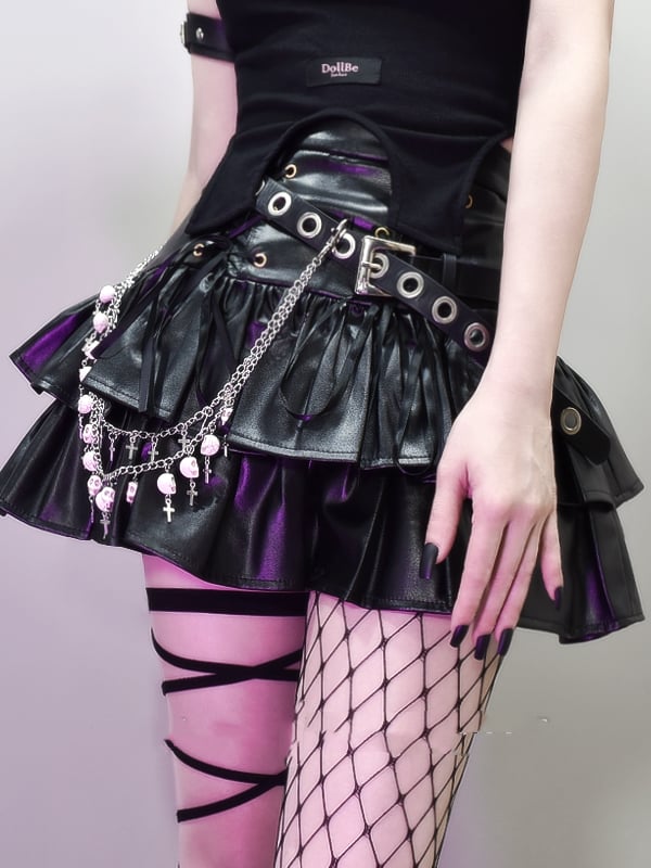 Skull Cross Decorative Silver Waist Chain