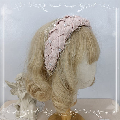 Beige/Black/Pink Vintage Bead Details KC