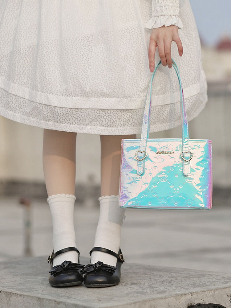 Bear Design Laser Color Changing Tote Bag with Crossbody Strap