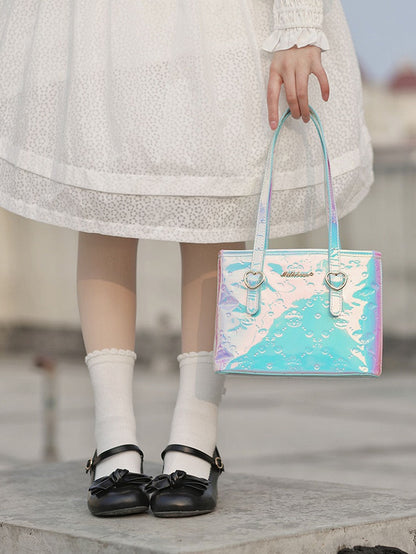 Bear Design Laser Color Changing Tote Bag with Crossbody Strap