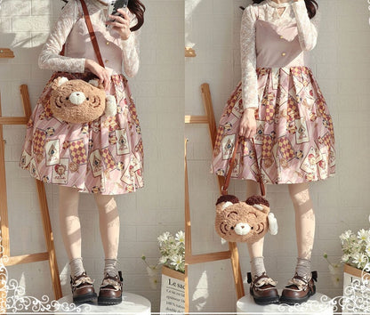 Tiger and Teeth Plush Tiger Head-Shaped Crossbody