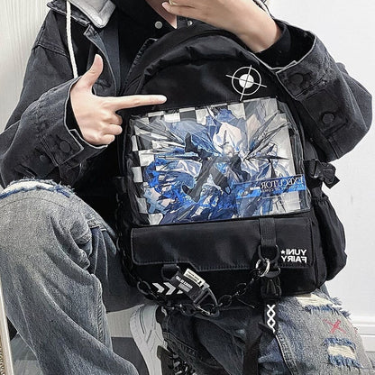 Black Large Capacity Ita Backpack