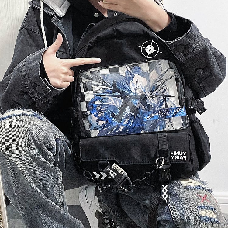 Black Large Capacity Ita Backpack