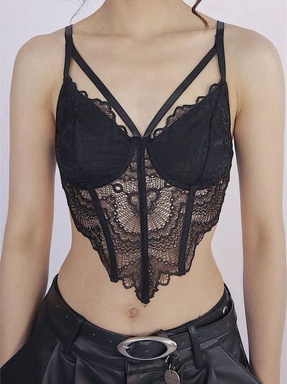 Black Lace Cami Top