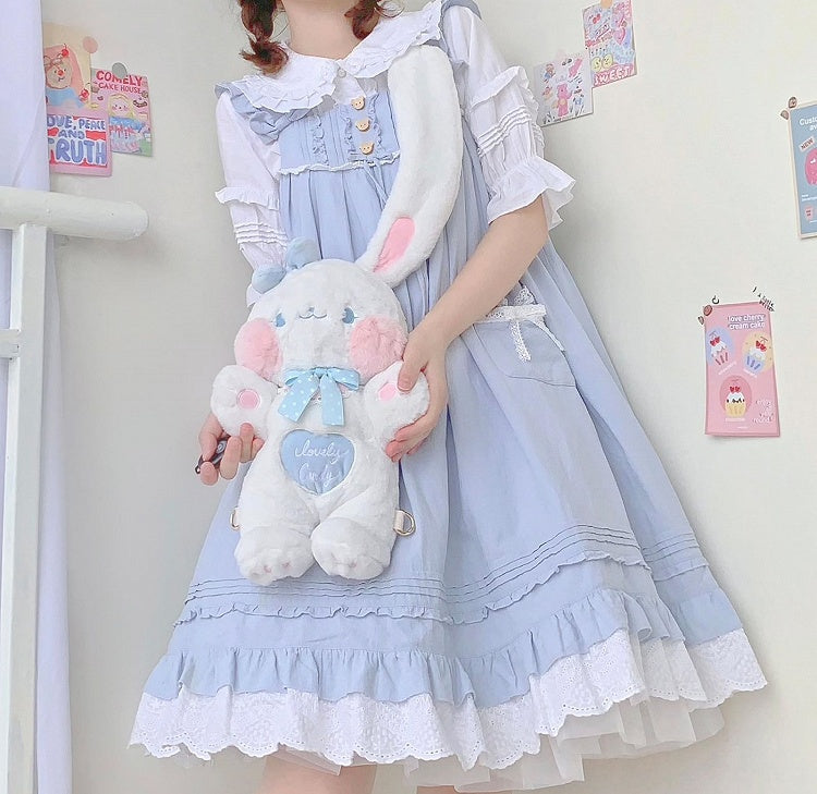 Candy Rabbit Plush Rabbit-Shaped Crossbody
