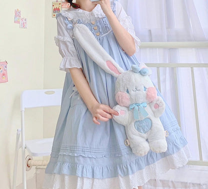 Candy Rabbit Plush Rabbit-Shaped Crossbody