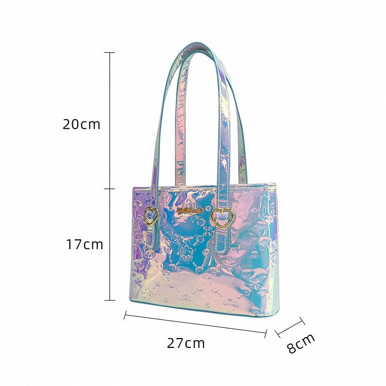 Bear Design Laser Color Changing Tote Bag with Crossbody Strap