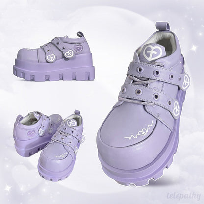 Purple Water Injected Heart Design Platforms