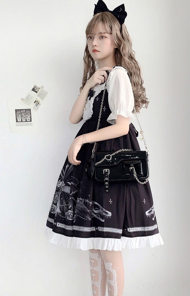 Fold-over Flap Metal Chain Design Shoulder Bag