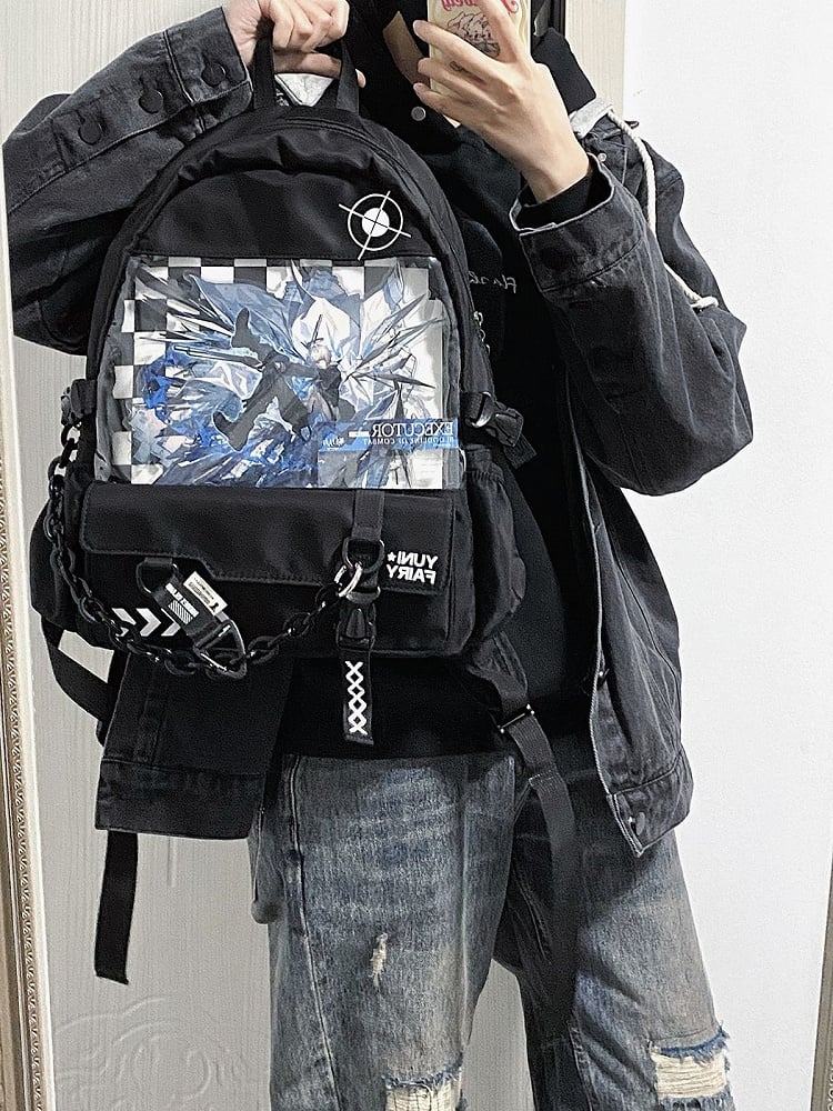 Black Large Capacity Ita Backpack