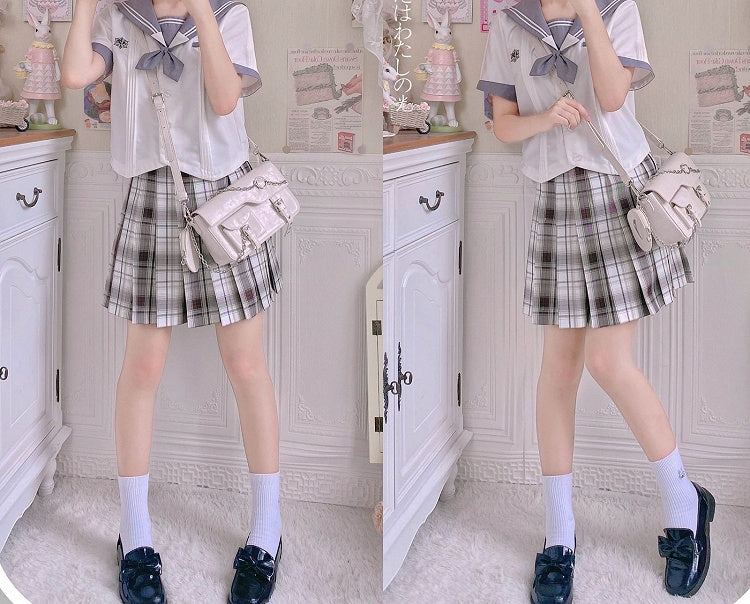 Fold-over Flap Metal Chain Design Shoulder Bag