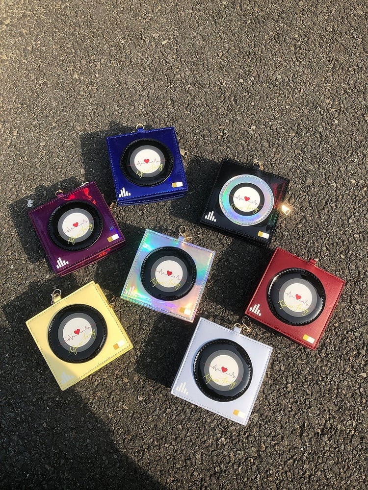 Creamy Yellow Record Shaped Purse Mini Ita Bag