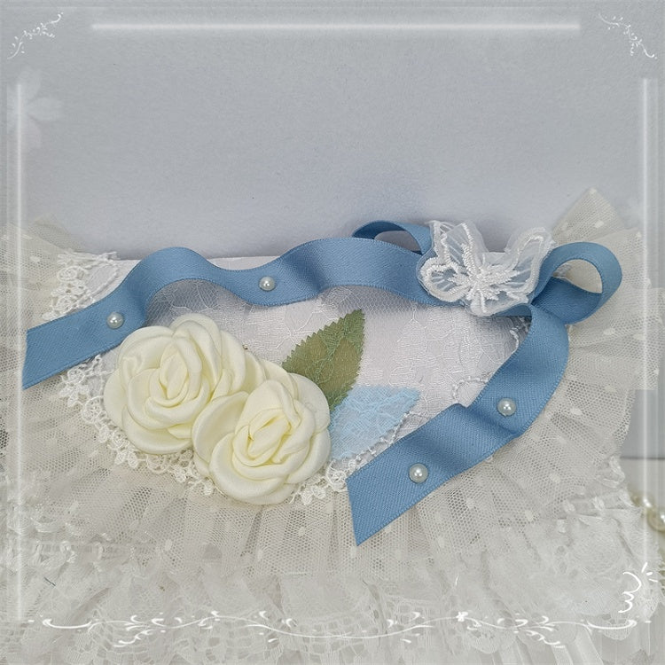 6 Color Options Bow Roses Design Lace Handmade Lolita Crossbody