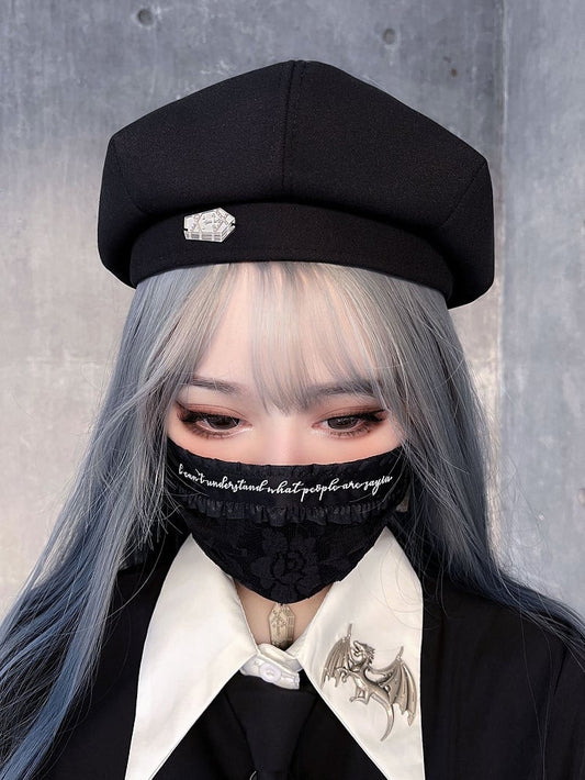 Coffin Decorated Black Beret