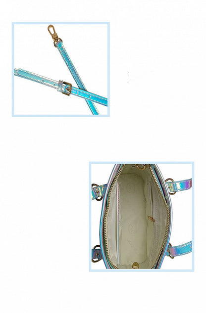 Bear Design Laser Color Changing Tote Bag with Crossbody Strap