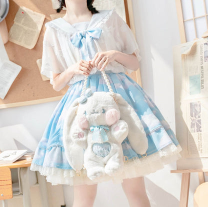 Candy Rabbit Plush Rabbit-Shaped Crossbody