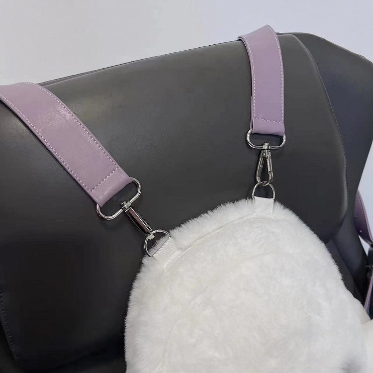 White Ghost Shaped Plush Backpack Large Size