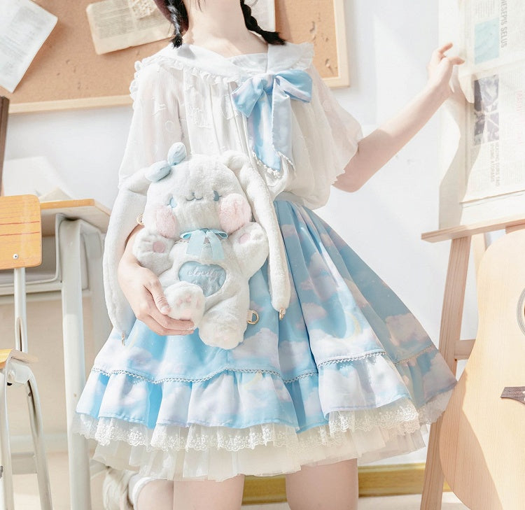 Candy Rabbit Plush Rabbit-Shaped Crossbody