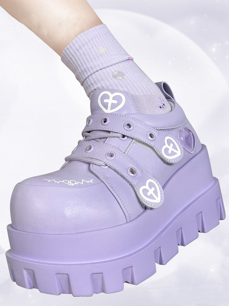 Purple Water Injected Heart Design Platforms