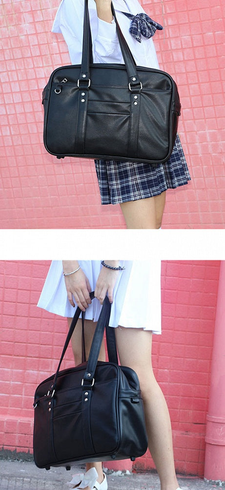 Black Large Capacity JK Uniform Shoulder Bag