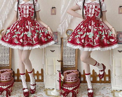 Clearance - Size 34 Bow at Top PU Red Mary Janes Shoes