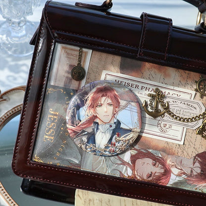 Bat Wings Design Buckle Brown Ita Shoulder Bag