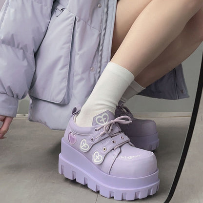 Purple Water Injected Heart Design Platforms