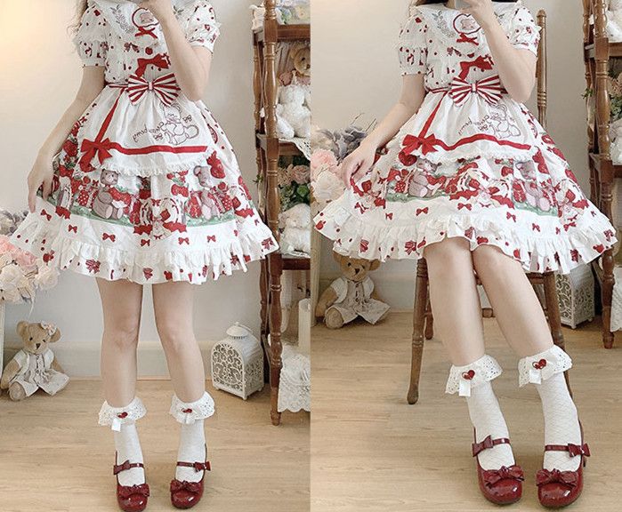 Clearance - Size 34 Bow at Top PU Red Mary Janes Shoes