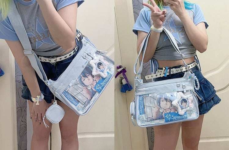 Light Blue Denim Ita Crossbody Bag