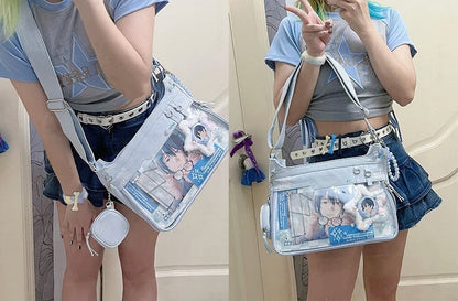 Light Blue Denim Ita Crossbody Bag