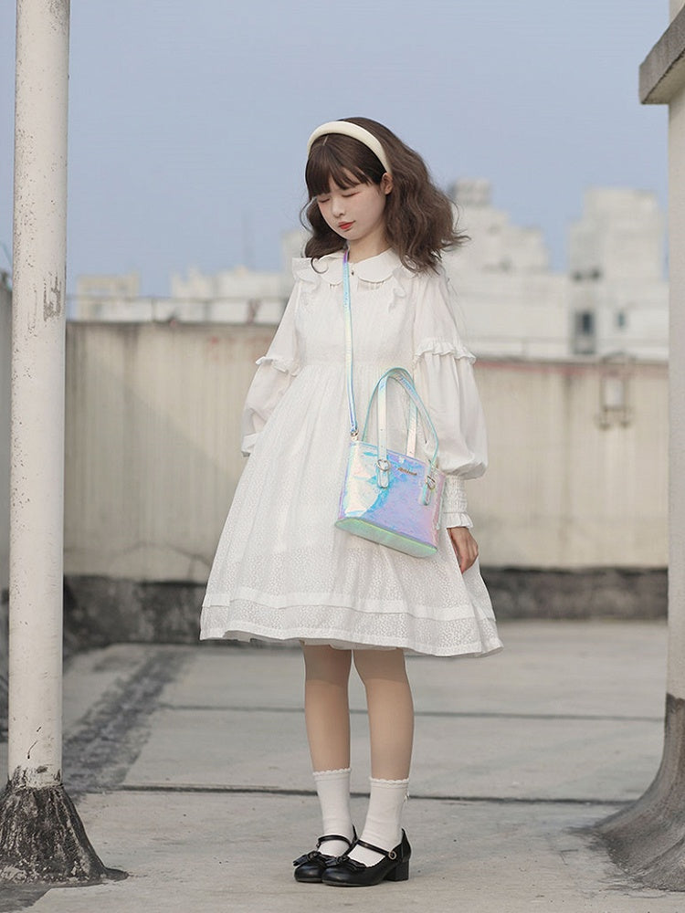 Bear Design Laser Color Changing Tote Bag with Crossbody Strap