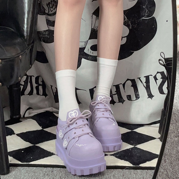 Purple Water Injected Heart Design Platforms