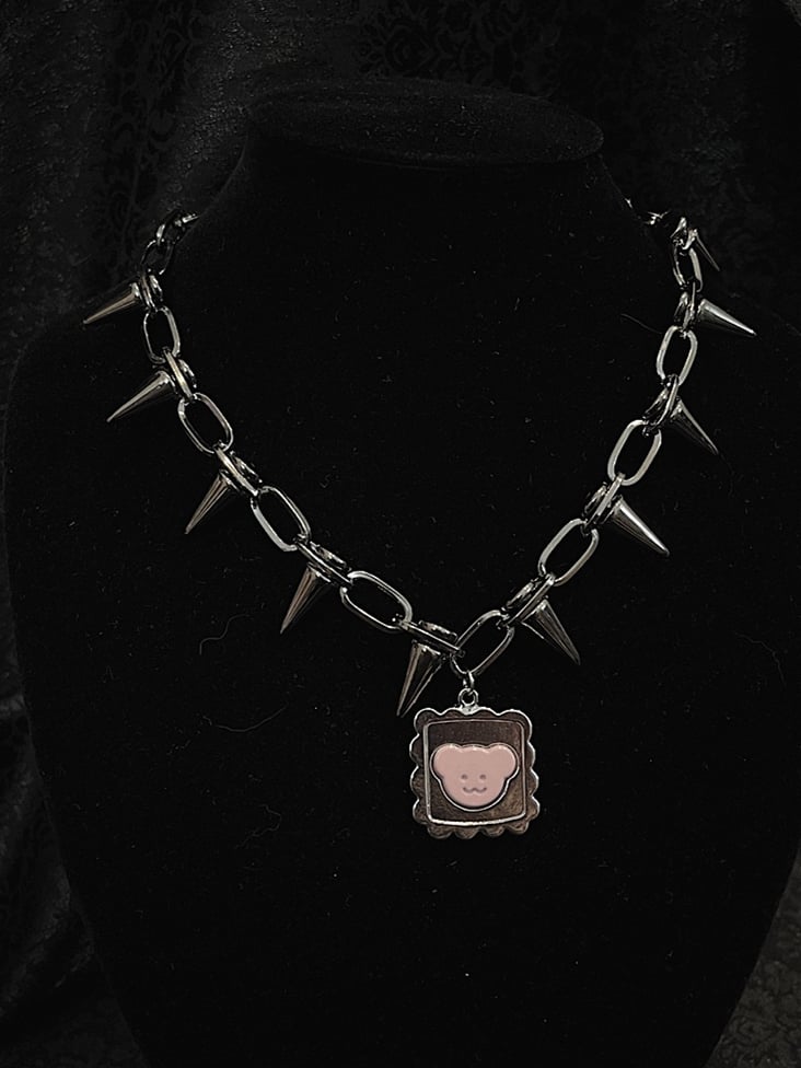 Punk Metal Studs Design Bear Choker