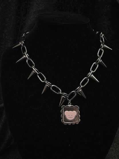 Punk Metal Studs Design Bear Choker