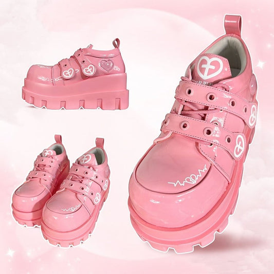 Pink Water Injected Heart Design Platforms
